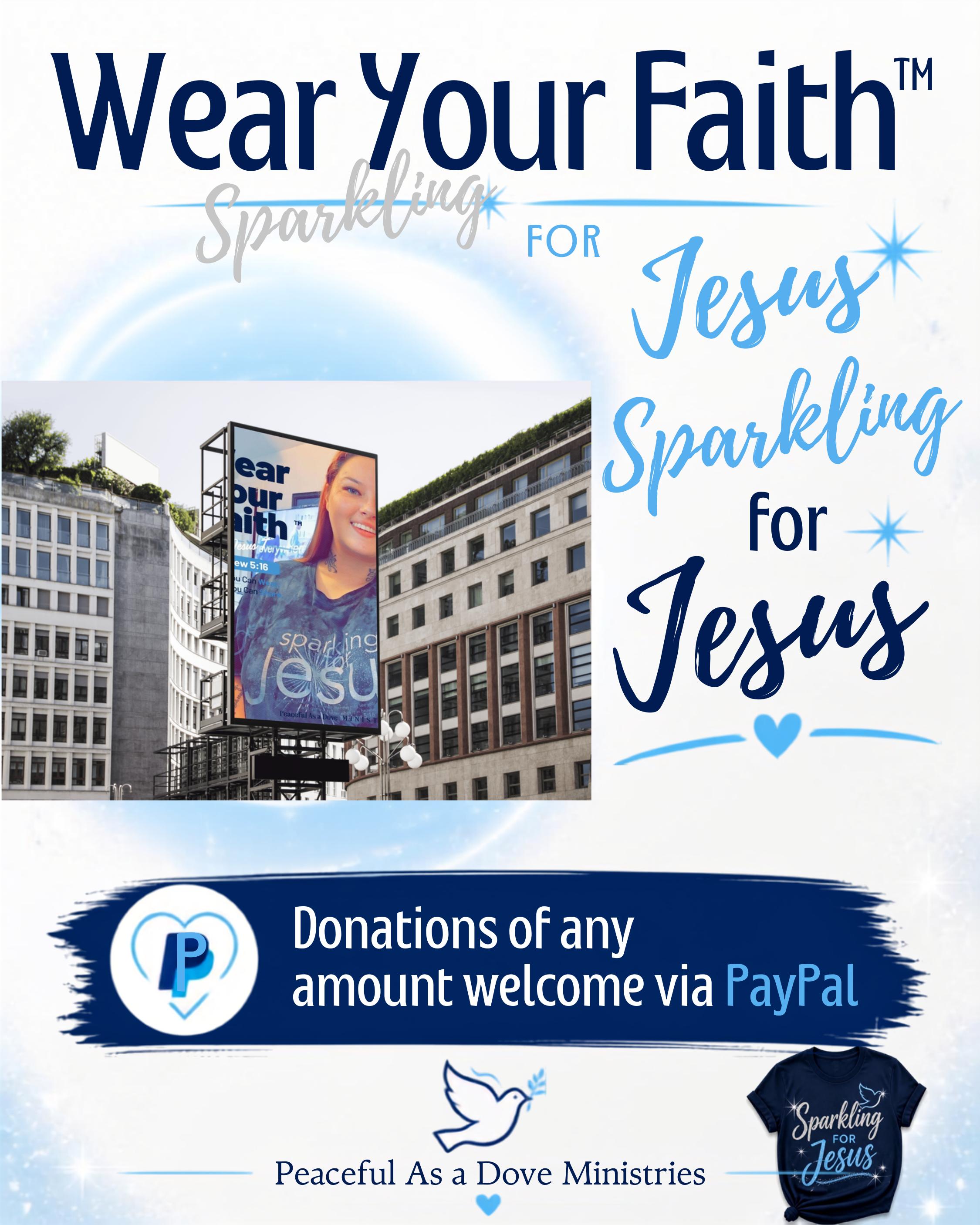 Sparkling for Jesus campaign poster with billboard mockup